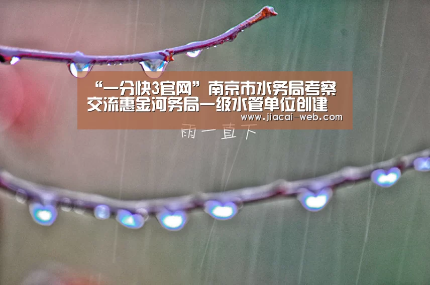 “一分快3官网”南京市水务局考察交流惠金河务局一级水管单位创建经验(图4) 一分快3